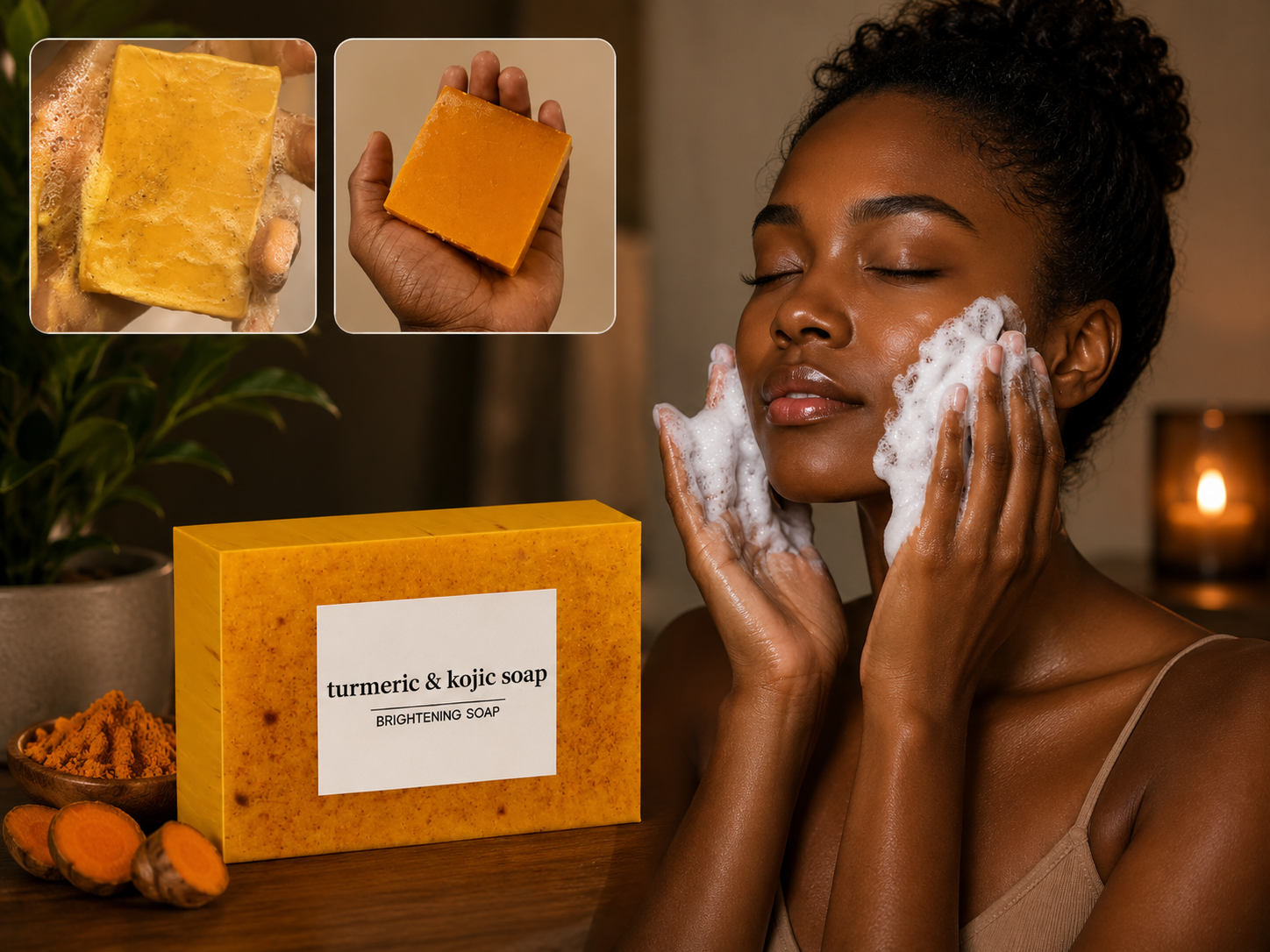 AuraNest Turmeric & Kojic Acid Soap