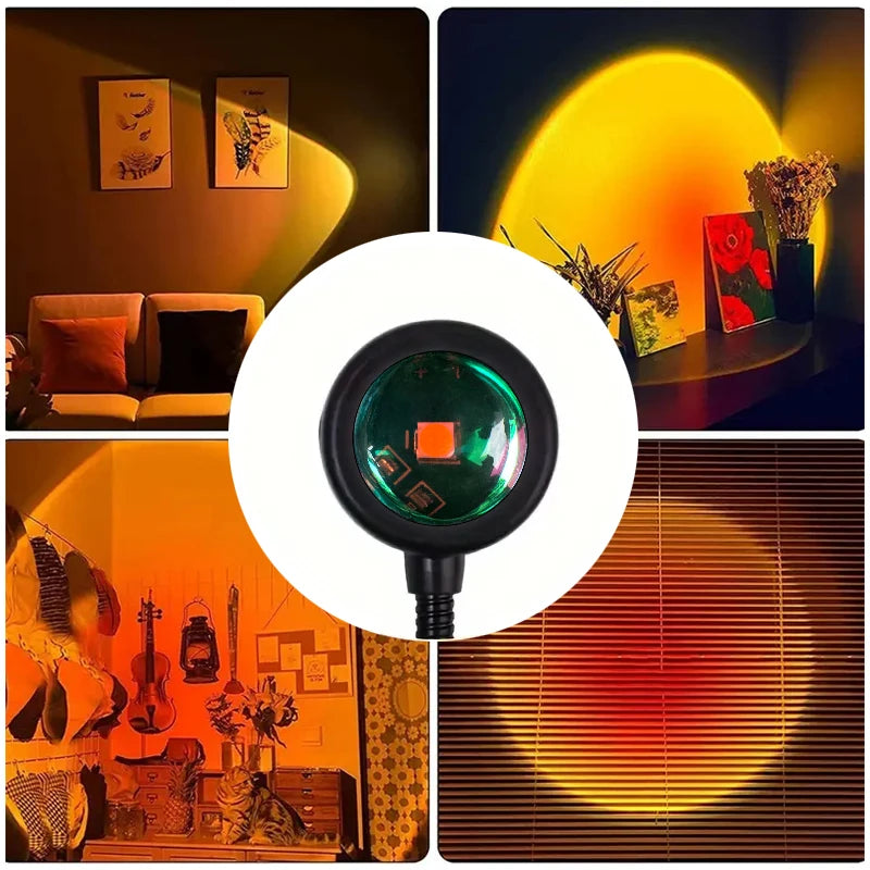 AuraNest Sunset USB projection lamp